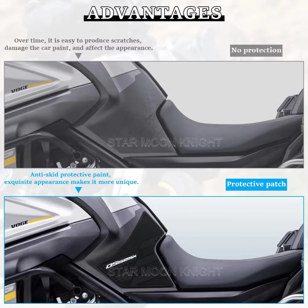 Fuel Tank Pad For Voge DS525X DSX 525 525DSX 2023 2024- Motorcycle Accessories Side Pad Stickers Decal Anti-slip Protector Pads