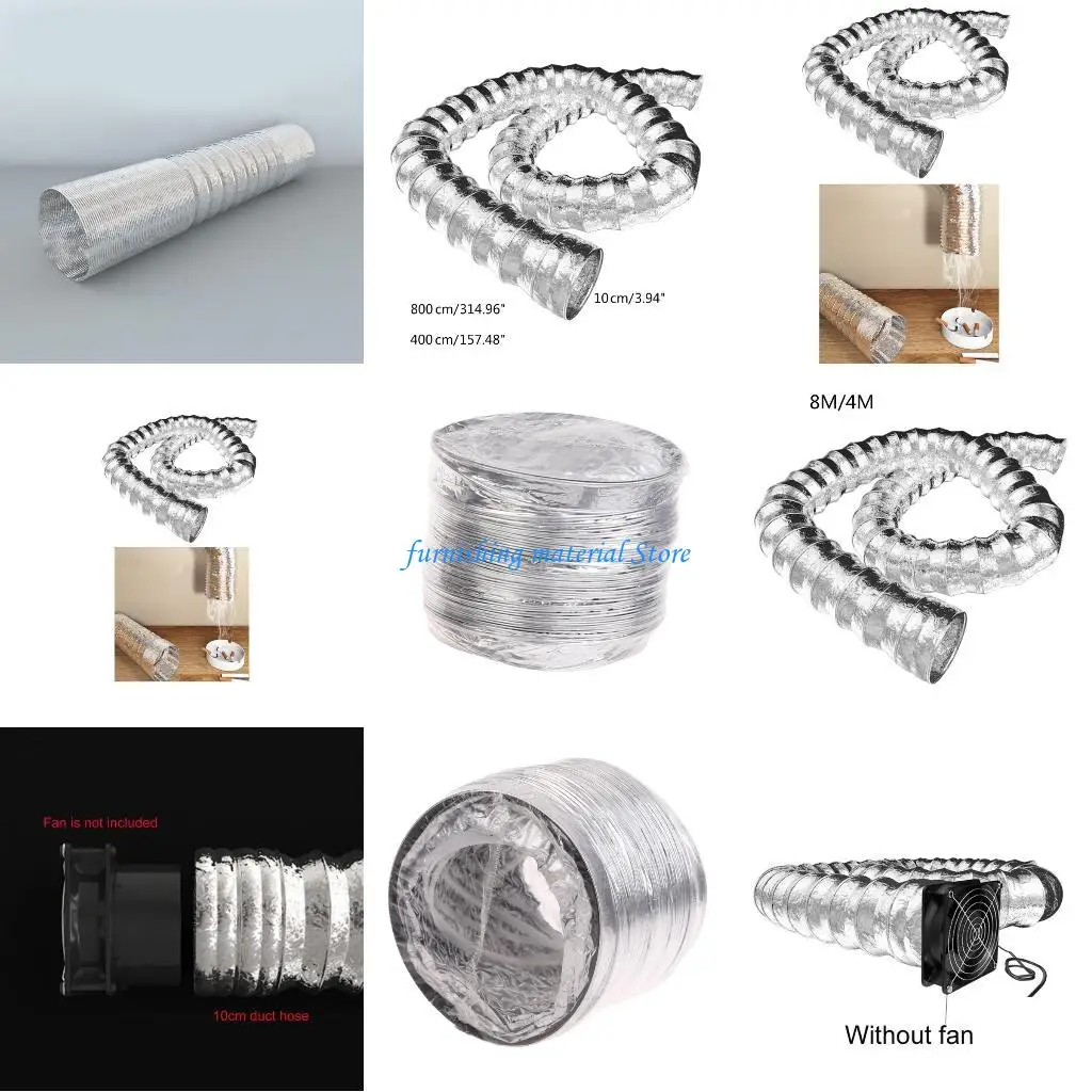 

Y5GD 3.94IN FLEACK AIR AUTRING Aluminum Ducting Ducting Dryer -шланг для выхлопных вентиляторов и воздуходувок