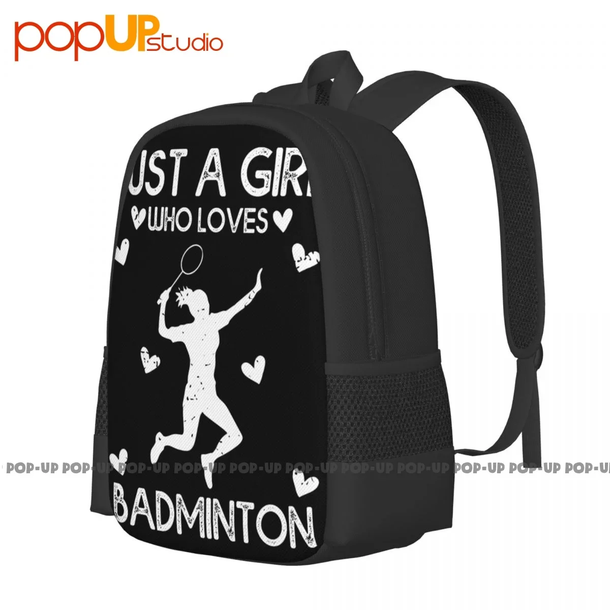 Racket Ball Just A Girl Who Loves Badminton P-327 Backpack Large Capacity Newest Foldable Gym Tote Bag Bags For Travel