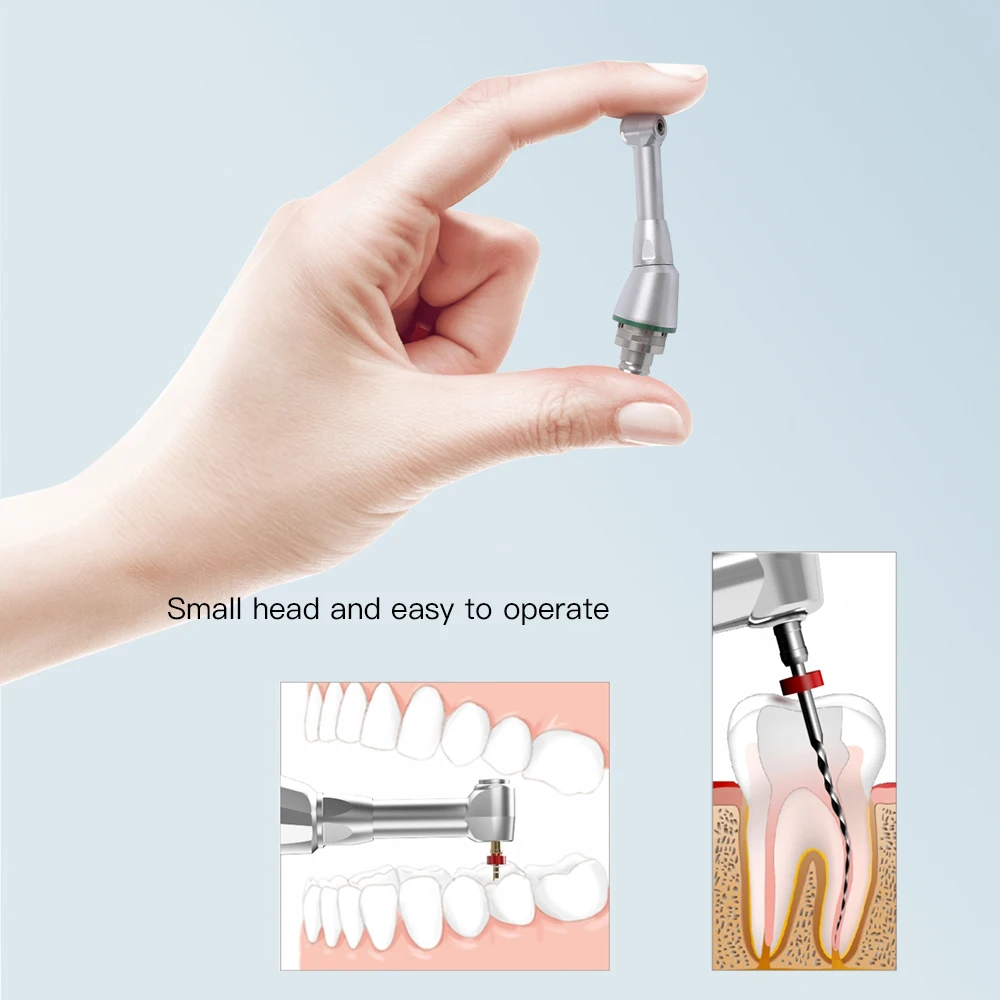 AZDENT Dental Wireless Endo Motor Smart with LED Light 16:1 Standard Contra Angle Endodontic Treatment Root Canal Therapy Tool