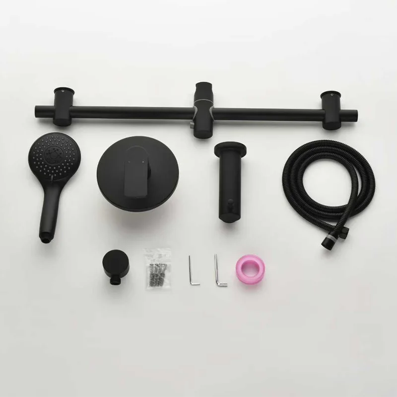 Ensemble de douche manuel mural, robinet de douche Ruskin, ensemble de pomme de douche à main, salle de bain