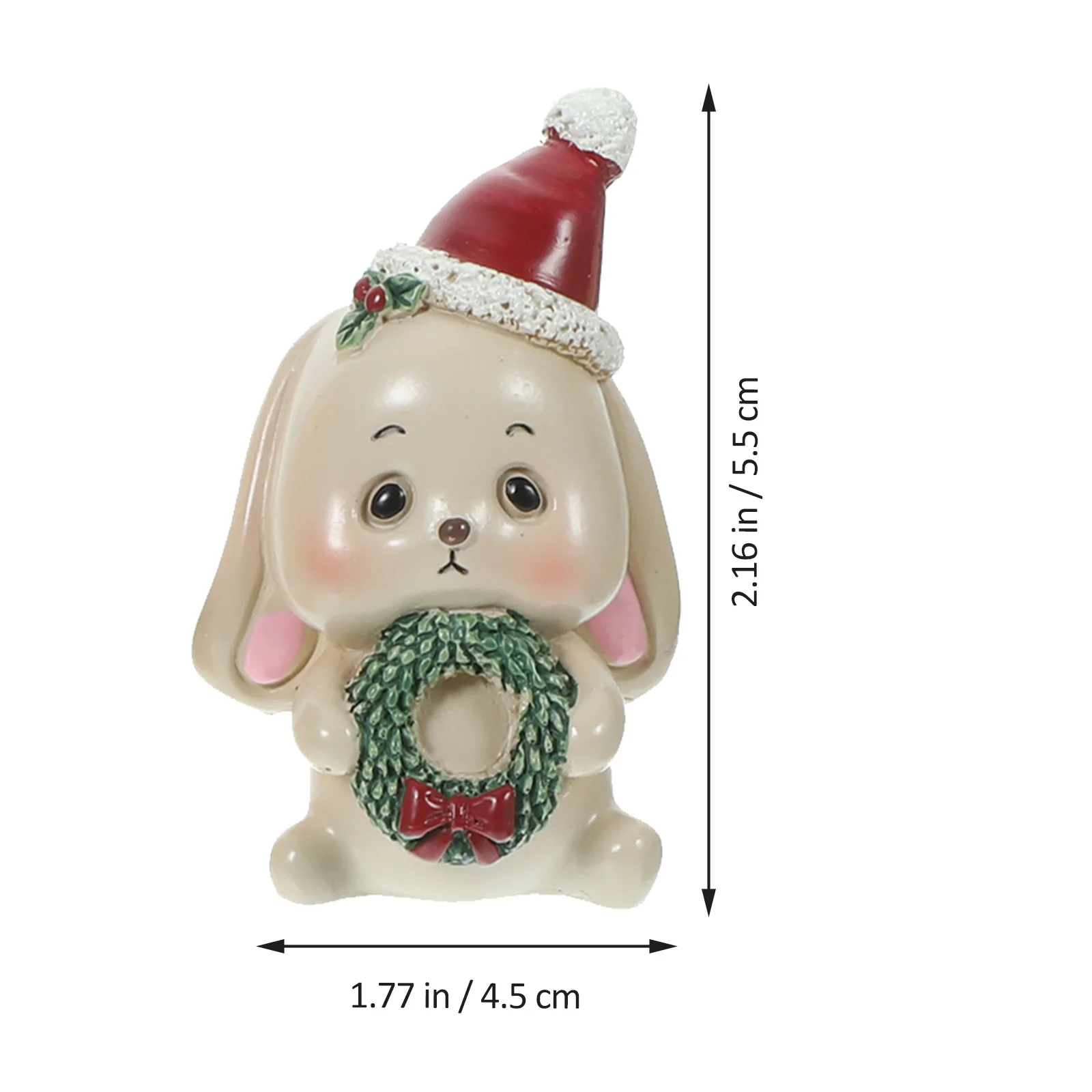 

5Pcs Resin Christmas Animal Decorations Miniature Xmas Statue Set Cute Tiny Holiday Decor Desktop Garden Accessories