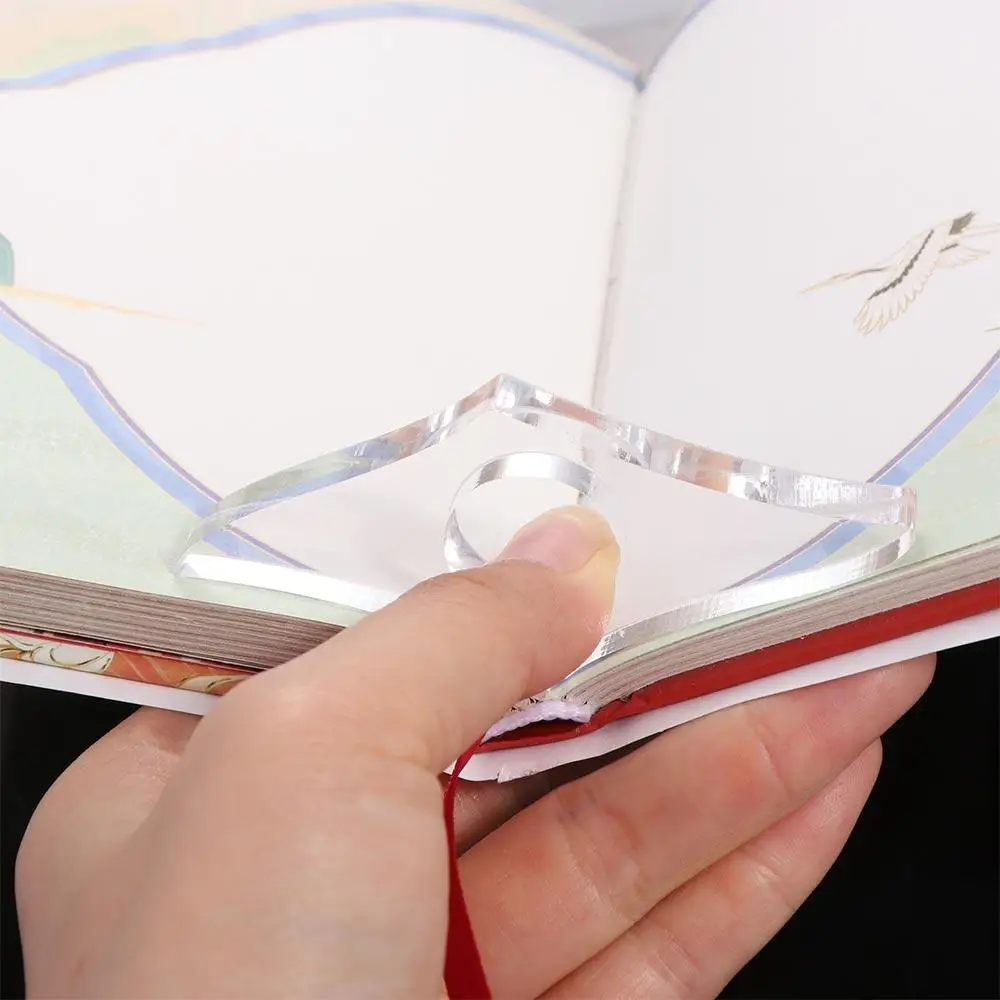 Book Accessories Acrylic Thumb Book Support Multi-function Bookmark Thumb Book Brace Spreader Smooth Book Page Holders Students