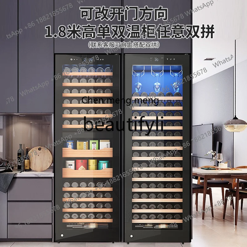 Z189 Four Seasons Constant Temperature Moisturizing Air Cooling Frost Free Ultra Thin Embedded Wine Cabinet Hanging Cup Tea with