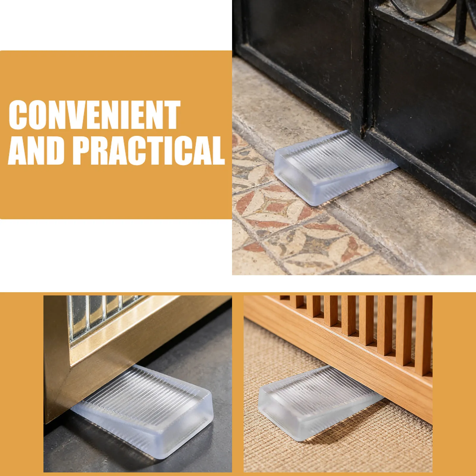 4Pcs Heavy-Duty Rubber Furniture Shims for Leveling Uneven Floors Table Leg Stabilizers Cabinet Bumpers Floor Leveler Shims