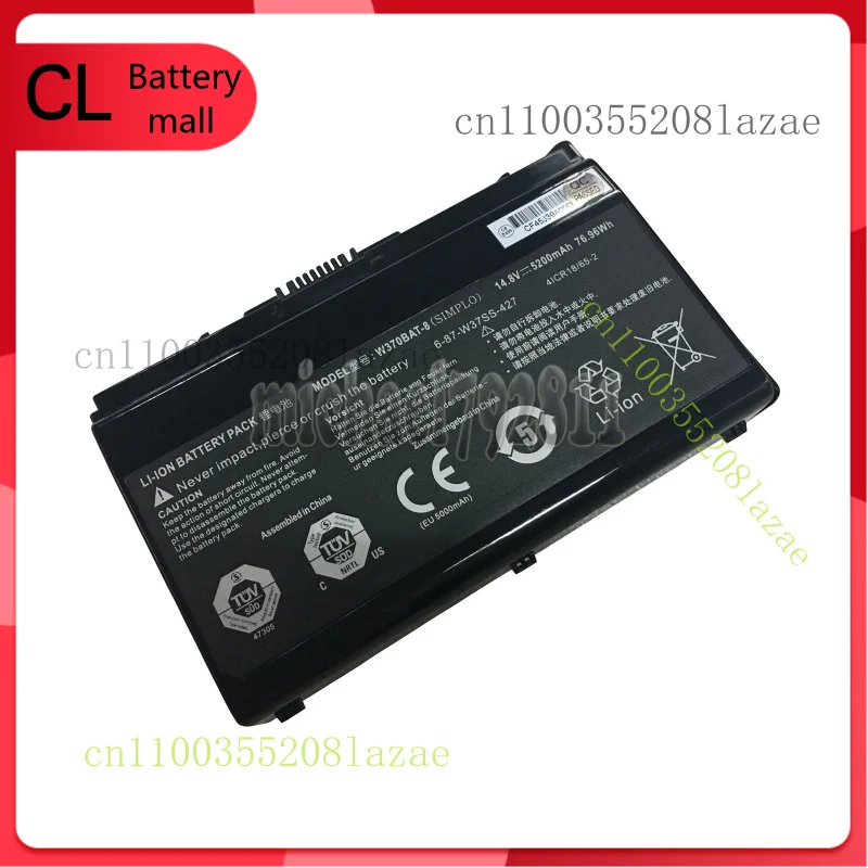 

New Genuine W370BAT-8 Battery for Clevo 6-87-W37ES-427 W350ET W350ETQ W355STQ