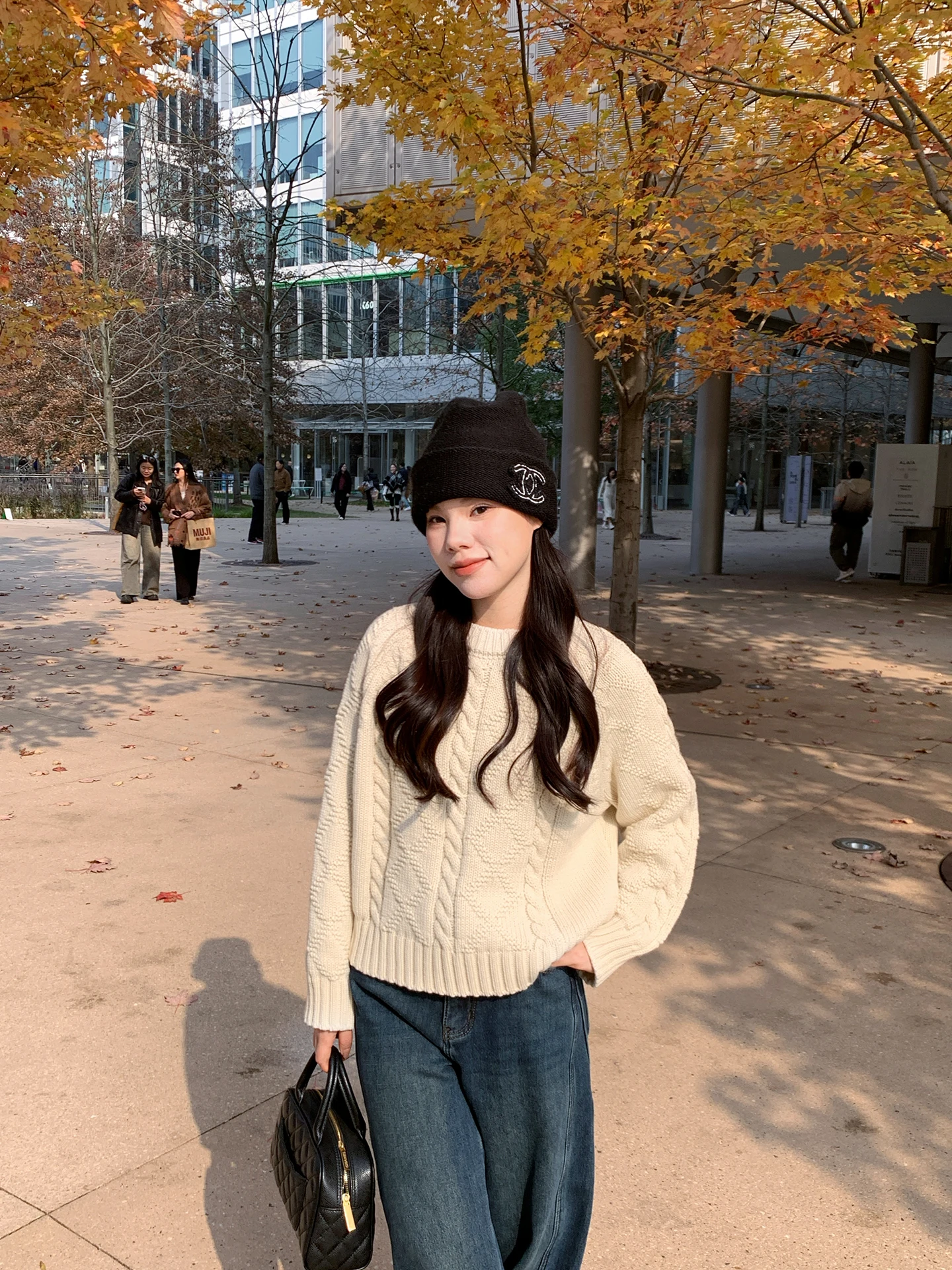 

Peanut aped Thiened round Ne Twist Sweater Autumn Winter New Sle Slimming Warm Inner Knitted Wear Cotton Long Sve