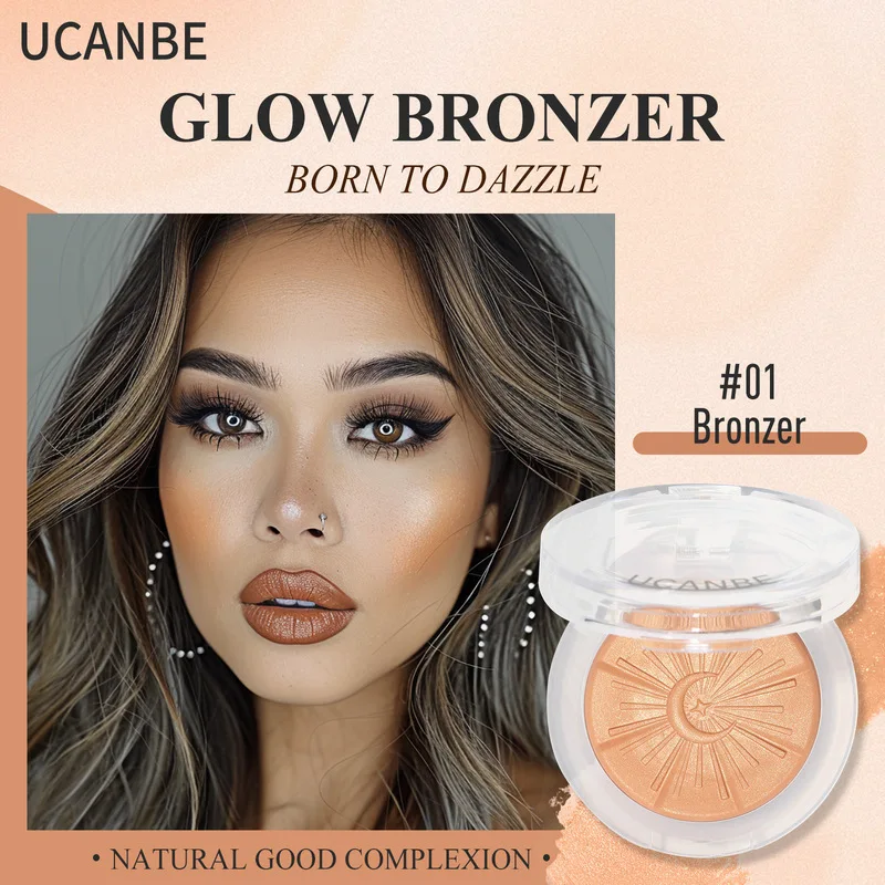 UCANBE Long-Lasting Bronzer Powder Color Contouring Makeup for Enhanced Facial Features