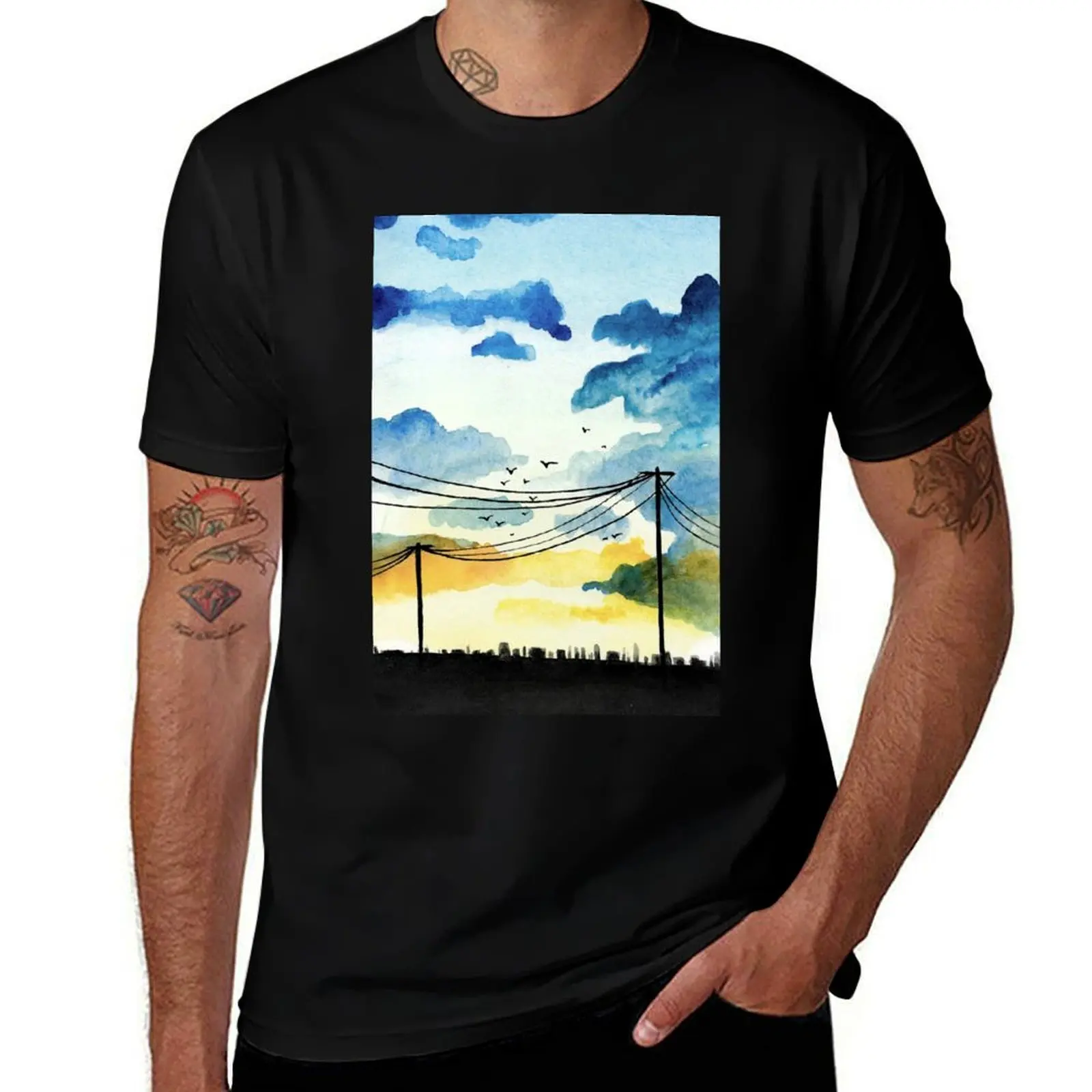 

Cityscape T-Shirt quick drying shirts graphic tees Funny t-shirts gifts for boyfriend T-shirts for men cotton