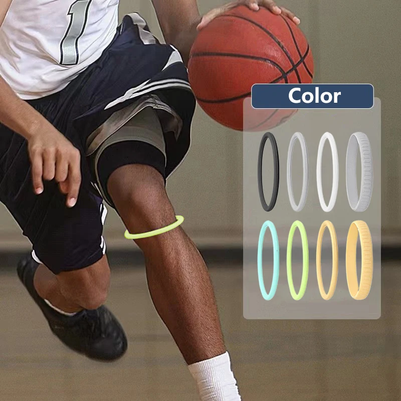 Ginocchiera in silicone con cinturino rotuleo, sollievo dal dolore, fascia per articolazione del ginocchio, cinturino stabilizzatore per ginocchio sottile, basket, corsa, calcio, fascia per ginocchio