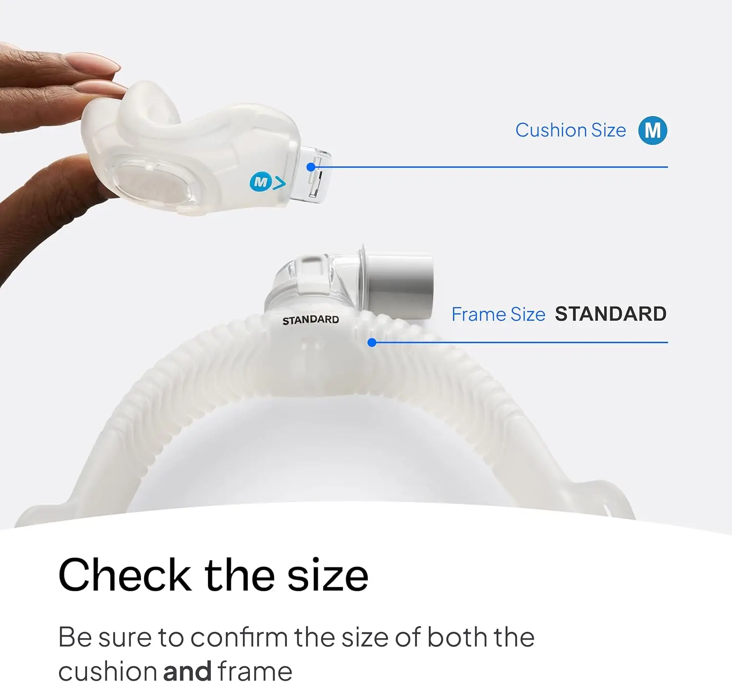 The N30i Frame System (Excluding The Headband) Offers Three Sizes of Nasal Pillows (S/M/SW), Which Help Improve Sleep and Breath