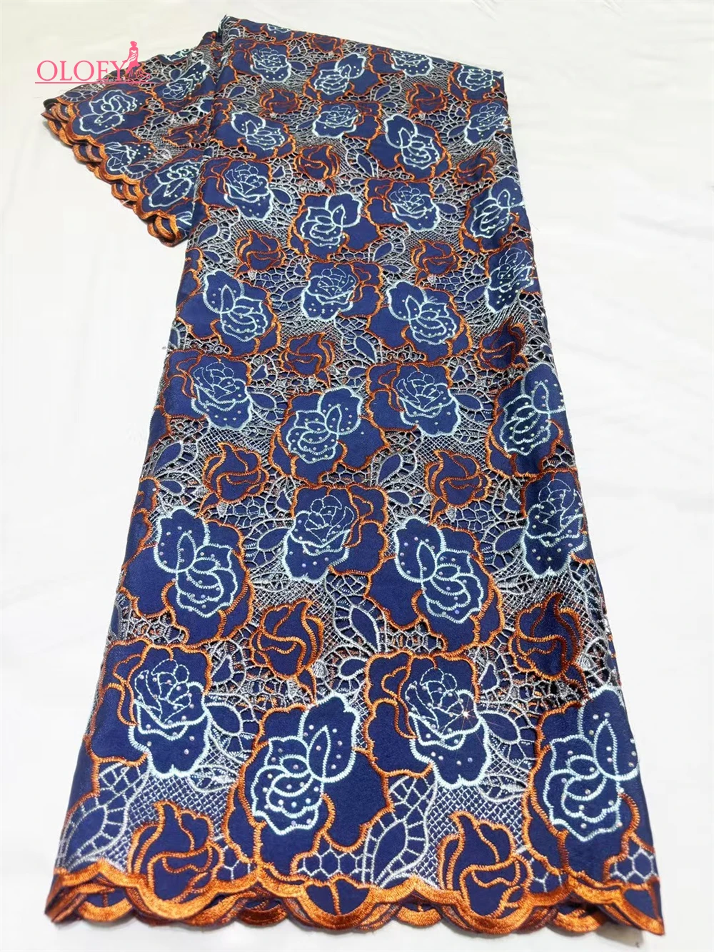 

2025 Fashion French Embroidery Velvet With Diamond Lace Fabric African Nigerian Sequin Lace Fabric For Wedding Dress