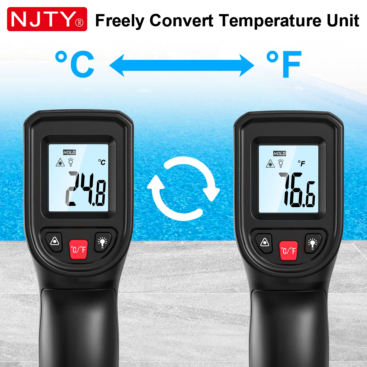 عدم الاتصال الغذاء ميزان الحرارة بندقية ميزان الحرارة بالأشعة تحت الحمراء المنزلية ميزان الحرارة الرقمي لأدوات المطبخ الطبخ 600 ℃