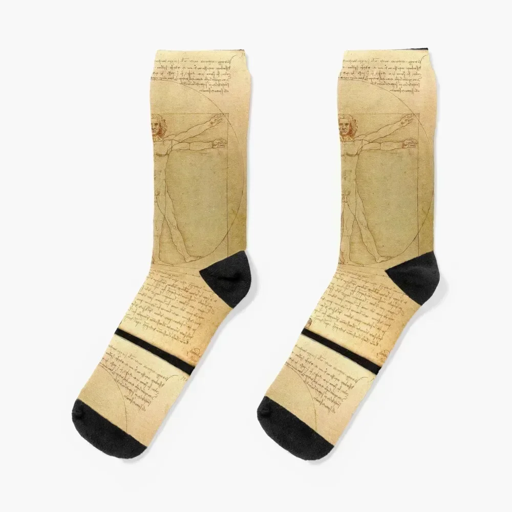 

The vitruvian man Socks anti-slip gift funny sock cartoon Socks Women's Men's