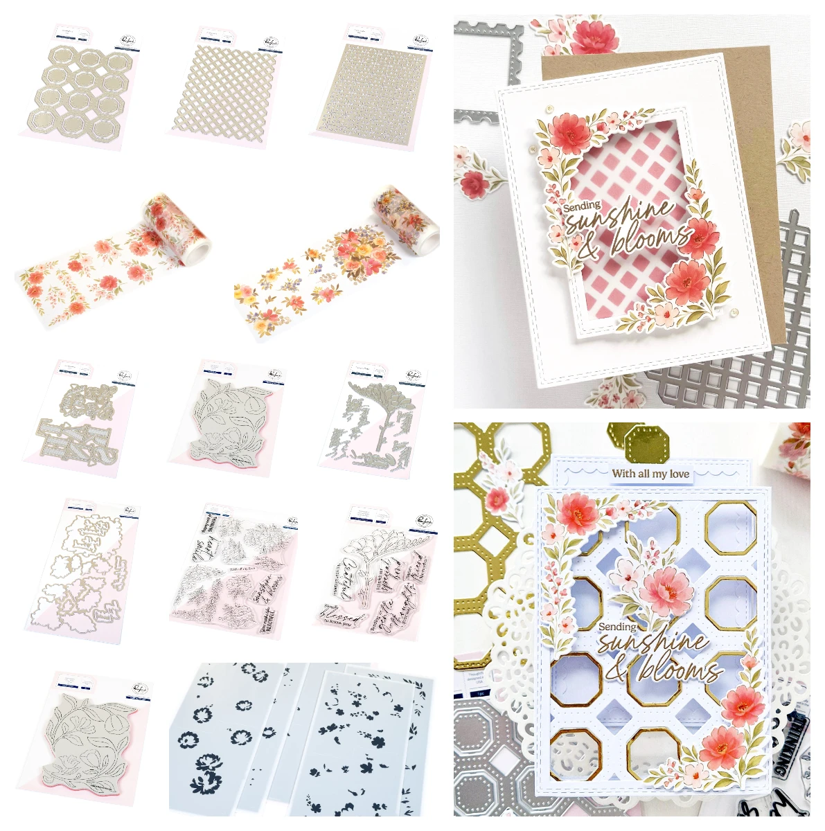 

October New Flourish Glow Full Release Bundle Metal Cutting Dies Stamp Stencil Hot Foil DIY Scrapbook Card Handmade Embossing