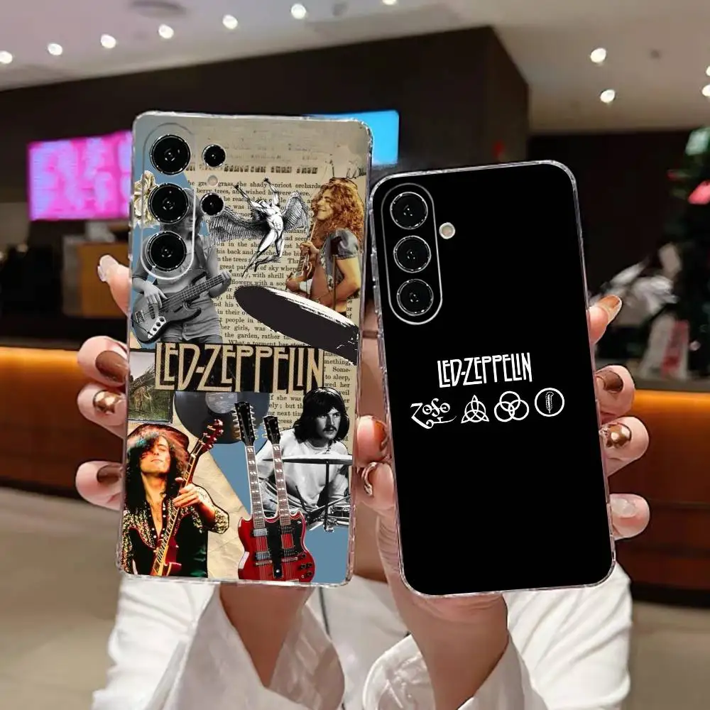 Band Leds Rock Zeppelins  Phone Case Transparent Silicone Soft For Samsung S25,S24,S21,S22,S23,S30,Ultra,S20,Plus,Fe