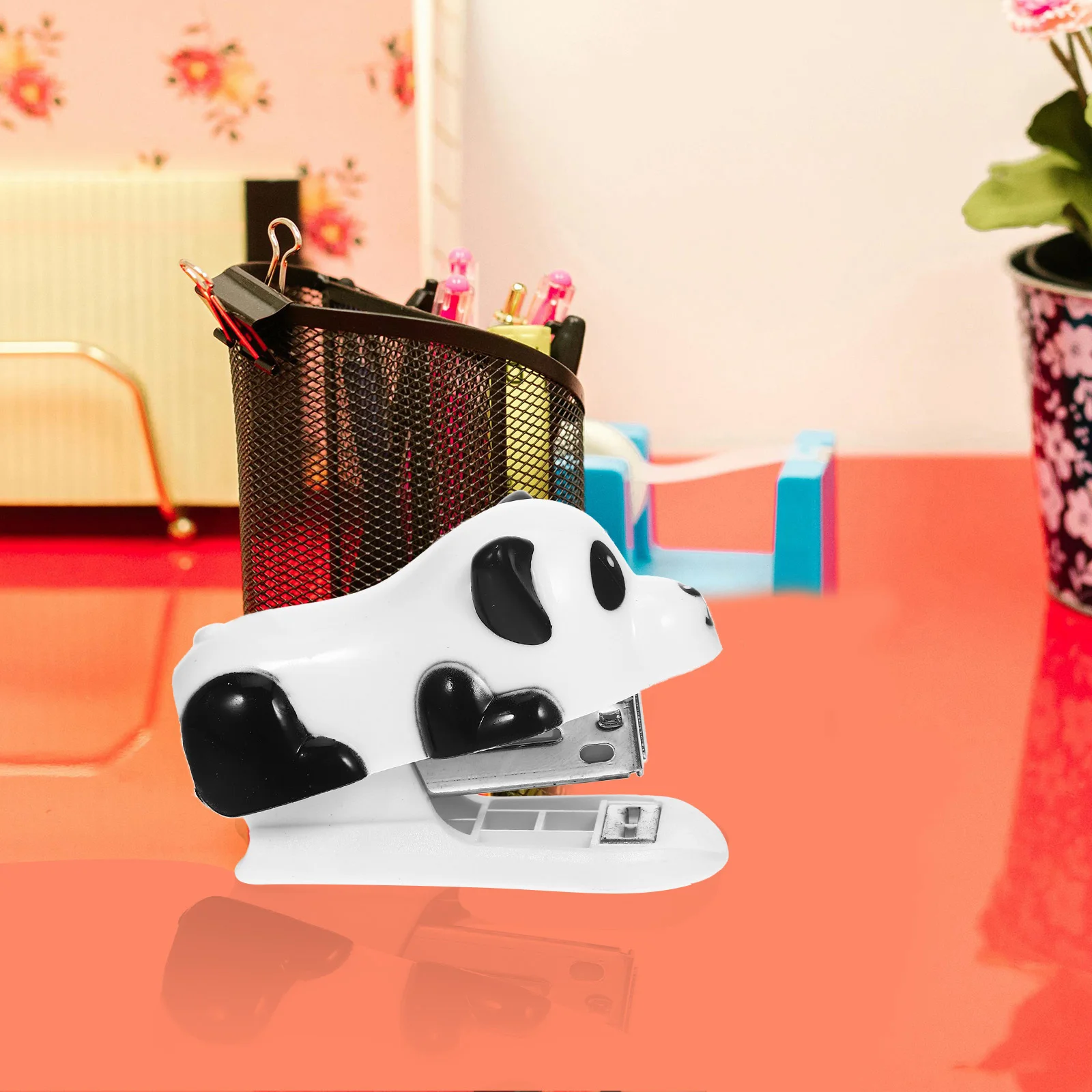 Portable Cartoon Handheld Stapler Small Compact Office Stapler Multi-Function Mini Staplers for Desk and Home Staplers for Desk