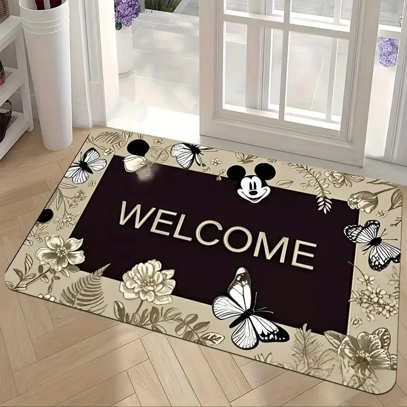 مينيسو ديزني ميكي ماوس مدخل ممسحة مضحك داخلي في الهواء الطلق البساط عدم الانزلاق حمام غرفة نوم المطبخ السجاد ديكور المنزل