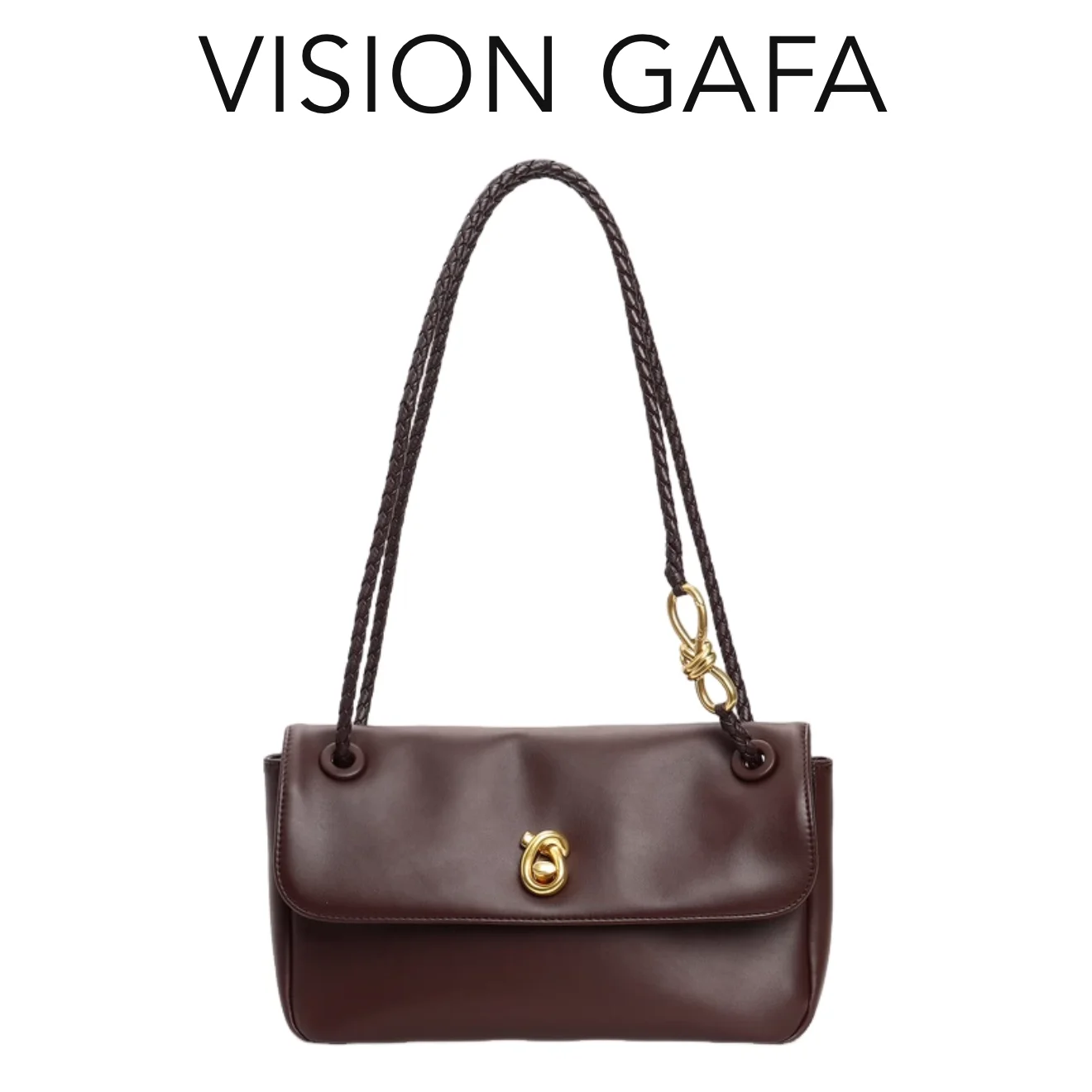 2025 New Layered Sheepskin Handbag Woven Rope Buckle Design Single Shoulder Underarm Crossbody Bag Genuine Leather Women's Bag