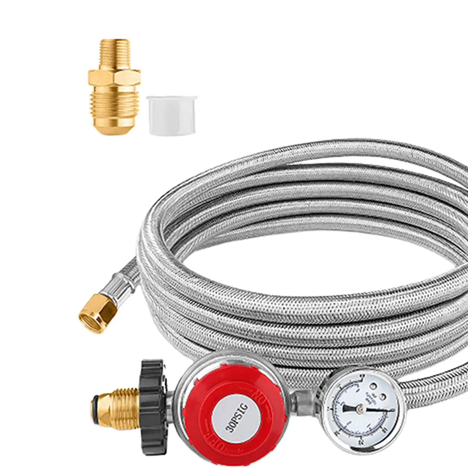 Regulator Tekanan Tinggi Propana 0-30 PSI untuk Penggorengan Ayam Turki dan Smoker