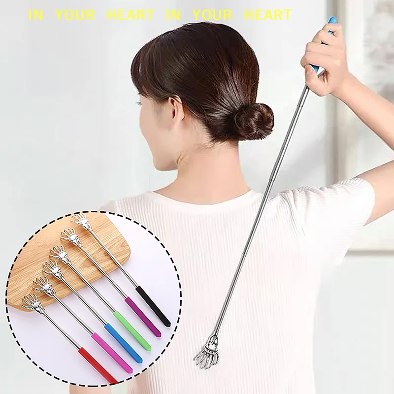 【X】For Old Man Easy Massage Relax Old Man Happy Health Products Stainless Steel Back Scratcher Telescopic Back Itch Scratcher