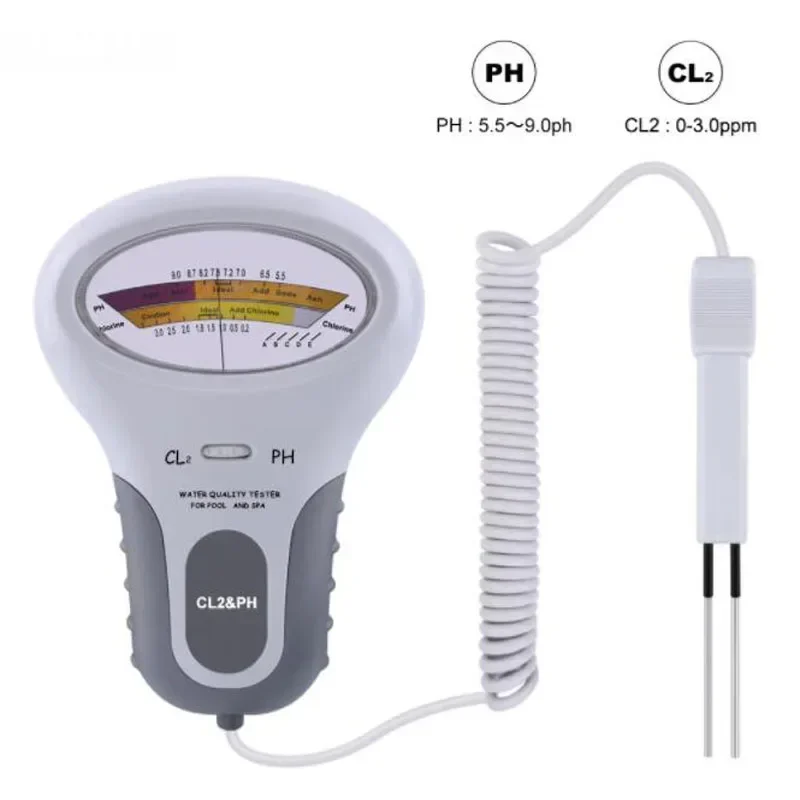 Portable PC-102 Swimming Pool Water Quality Tester Hot Spring Pool Aquarium PH Meter Level Residual Chlorine Detector PC102