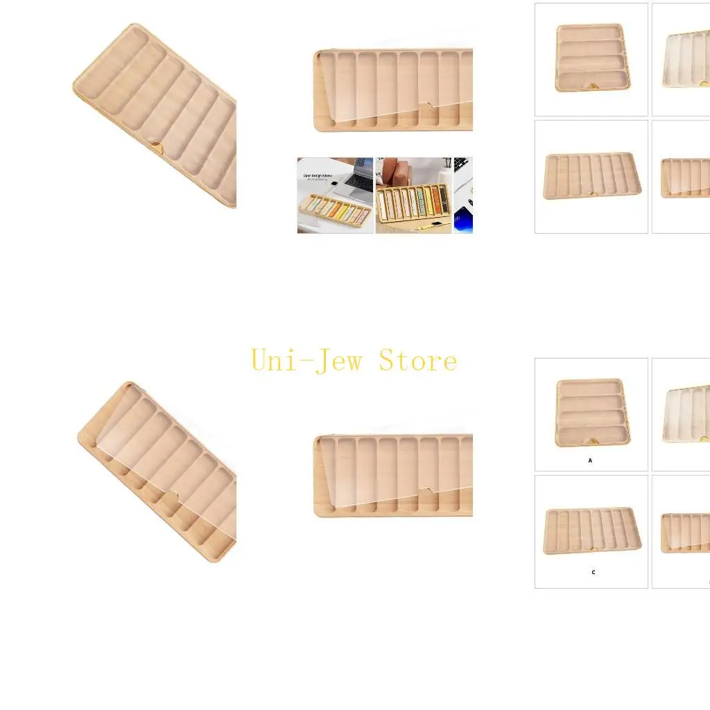 40GB Handcrafted Watch Collector's Box Storage Organizers Holder with Clear Lid