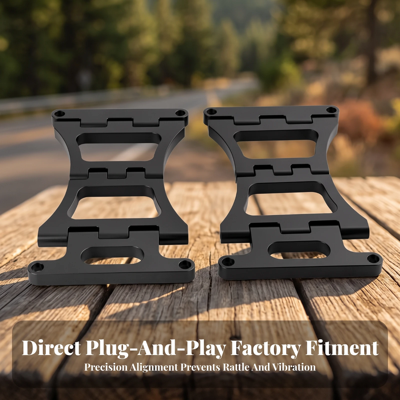 2 Pieces Saddlebag Mounting Bracket Multi-Stage Hinge Brackets Hinge Brackets with Mounting Holes Heavy-Duty Hardware Metal