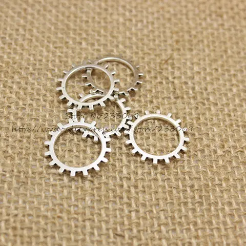 Three color Vintage Metal Alloy Machinery Gear Jewelry steampunk Charm Jewelry Findings (100 pieces/lot) 20mm  T0196
