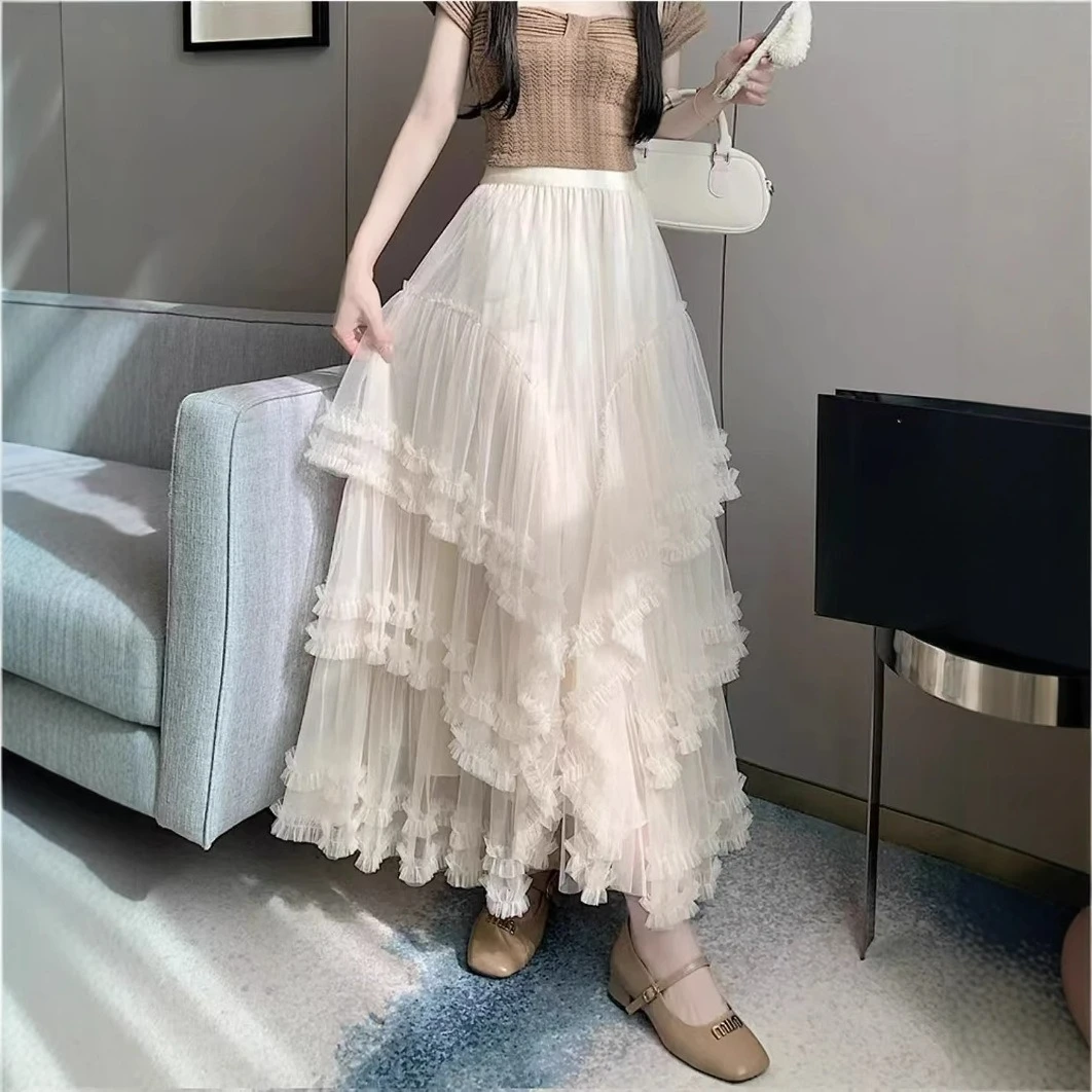 

Новая весенняя коллекция 2026: Тонкая многоярусная юбка-пачка класса люкс с эффектом утяжки бедер