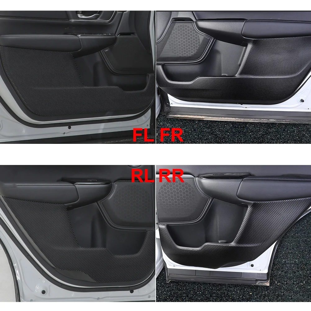 4 Pcs Car Door Anti Kick Pad Protection Cover For Honda CRV CR-V 2017 2018 2019 2020 2021 2022