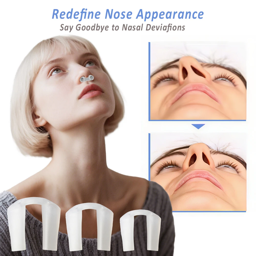 Postoperative Rhinoplasty Nostril Retainer Shaping and Support Nose Correction Fixator Silicone Gel Noseclip Nasal Wing Beauty