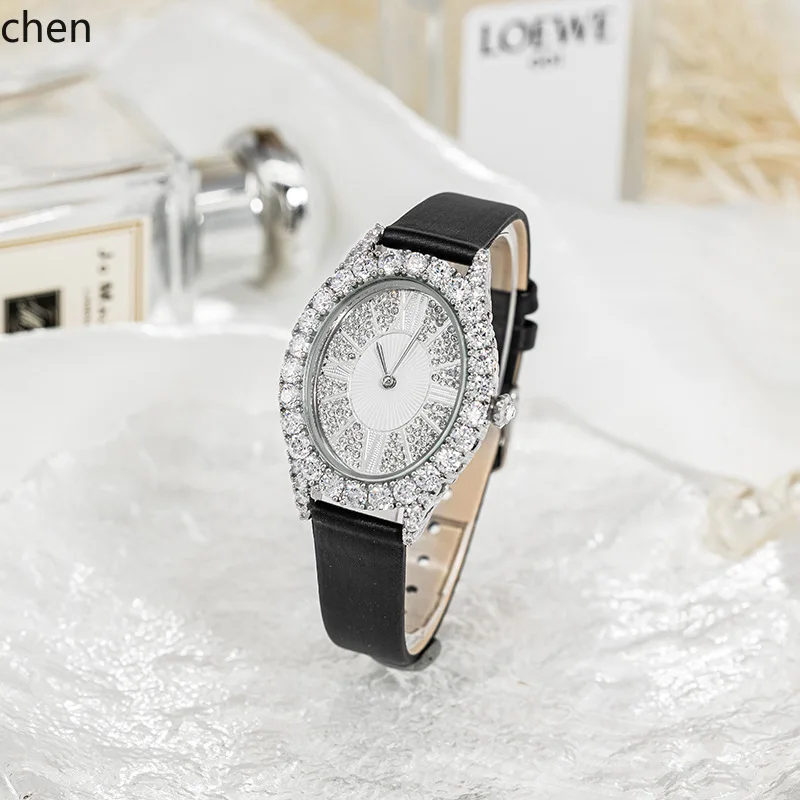 Zml women's watch: niche oval design, premium quartz watch with leather strap – exquisite and stylish ladies' timepiece