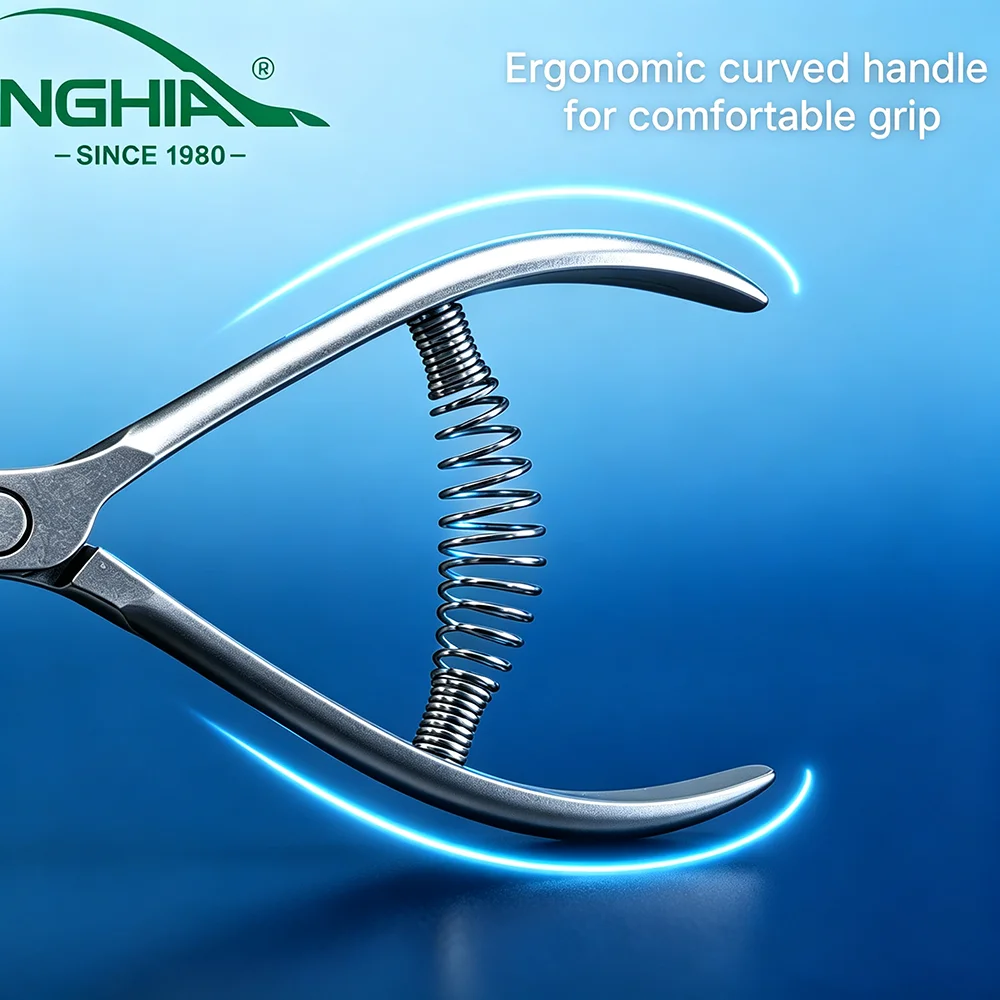 NGHIA Premium Hard Steel Cuticle Nipper CLS01 Precision Nail Tech Nipper Full Jaw and Single Spring