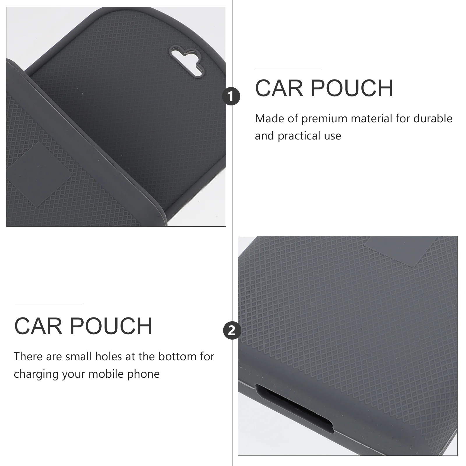 

Silicone Car Outlet Storage Bag Vent Pouch For Keys Cards Phone Vehicle Durable Compartment Container Organizer