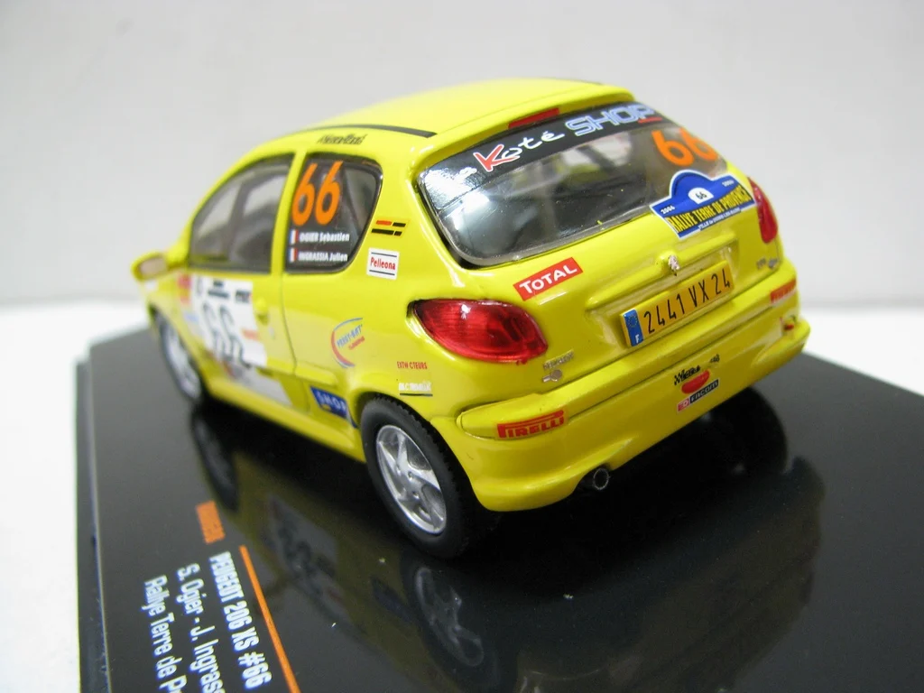 دييكاست بمقياس 1:43 IXO PEUGEOT 206 XS # 66 2006 سبيكة سيارة نموذج تحصيل لعبة هدية تذكارية عرض حلية