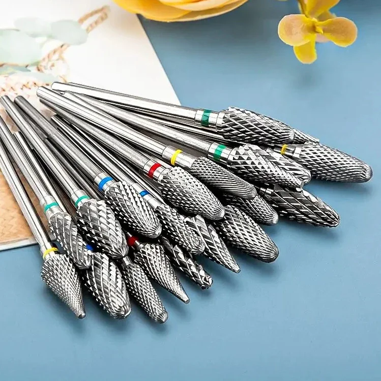 Brocas de carburo de tungsteno para uñas, accesorios de taladro eléctrico para manicura, fresas para quitar esmalte de uñas en Gel, herramientas para uñas Efiles