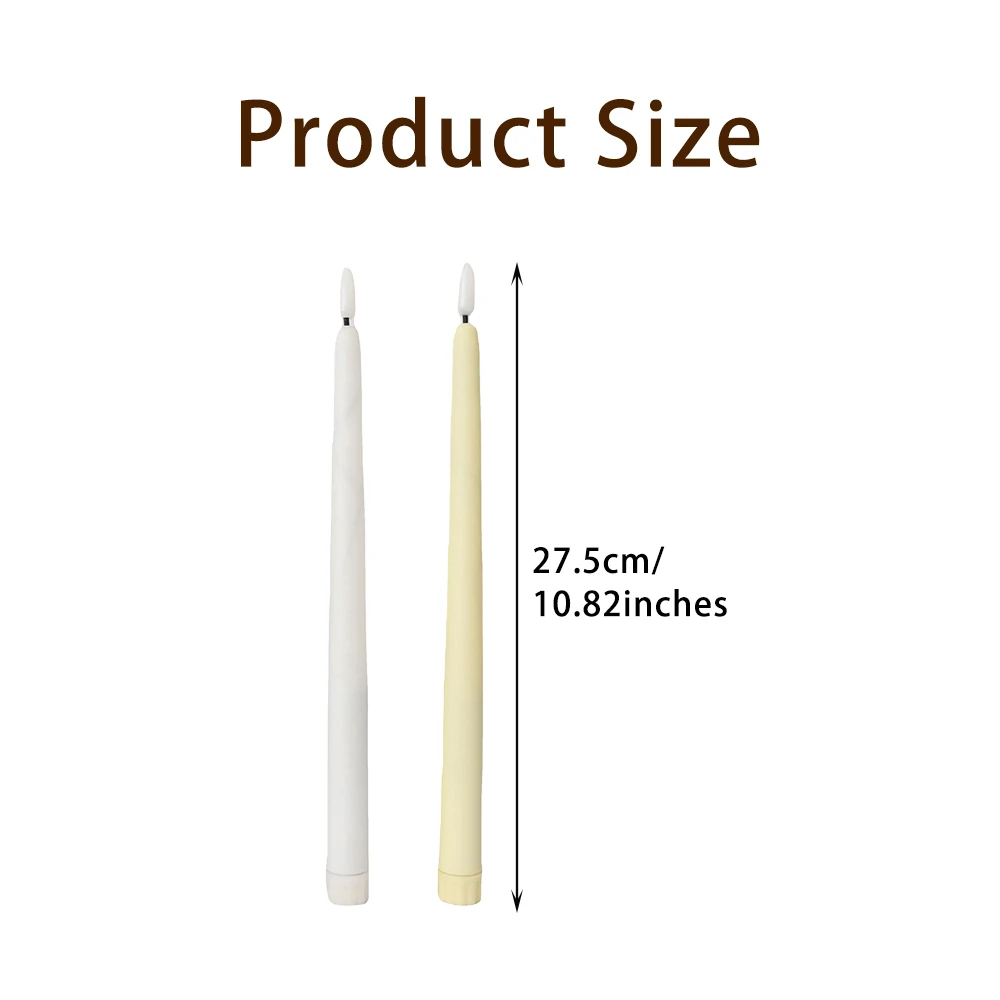 6pcs LED Flameless Taper Candles Light, Battery Operated LED Candlestick Flameless Long Candle Lamp for Home Party Decoration view 6