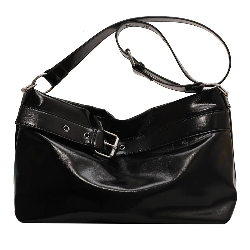 Shoulder Bag 2023 New Large Capacity Bags for Women Mori Girl PU Leather Texture Crossbody Bag Trend All-match Simple Handbag