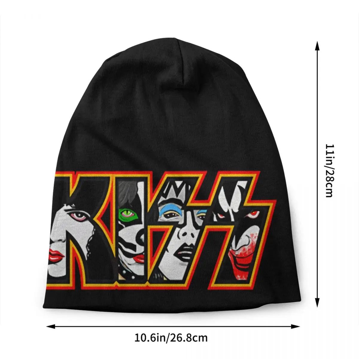 Custom Heavy Metal Rock Band Bonnet Hat Knitted Hat Men Women Fashion Unisex Adult Kiss Music Winter Warm Beanies Cap