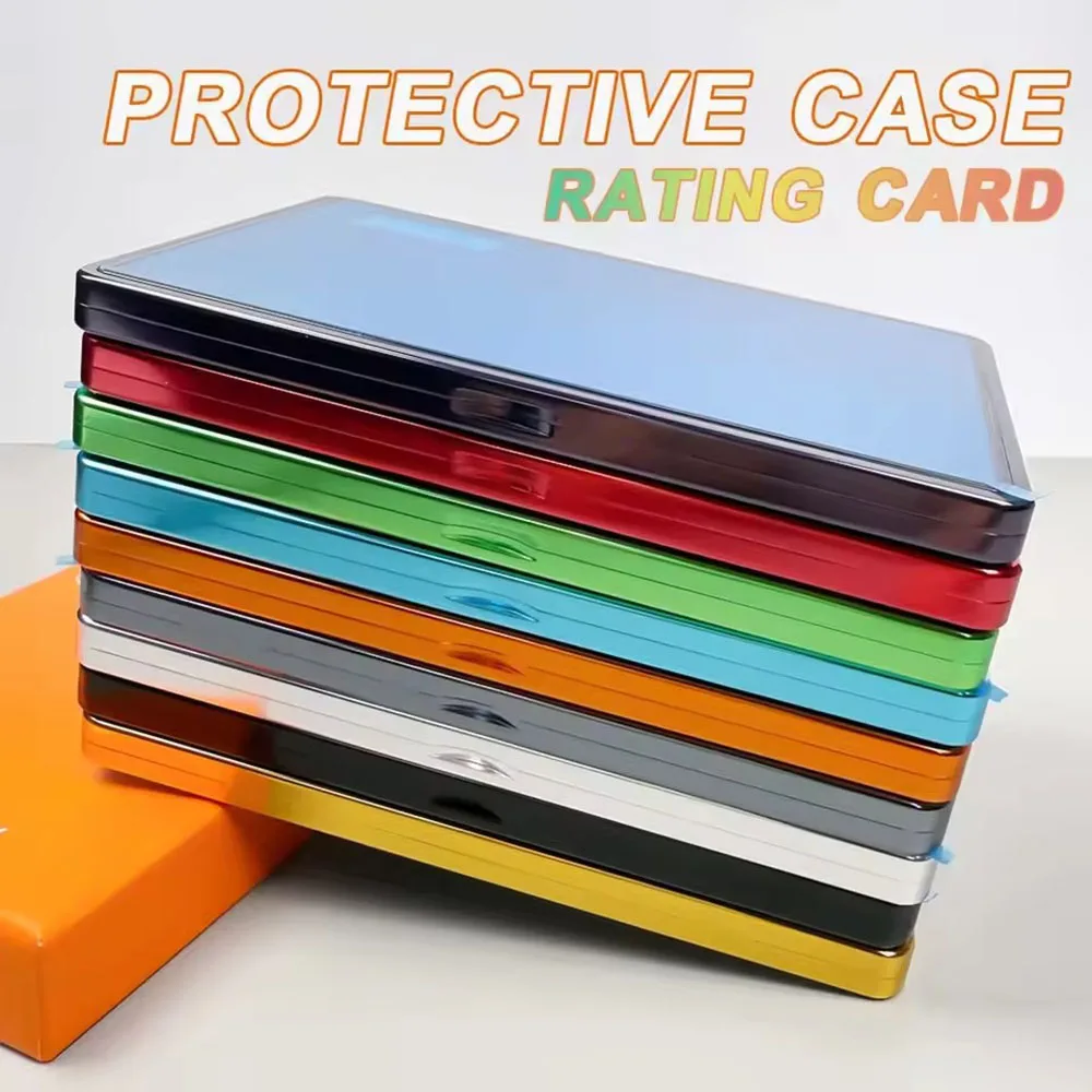 Aluminum Alloy Graded Cards Protector Case 35PT for CGC PSA, UV & Scratch Resistant Trading Card Magnetic Display Holder Box