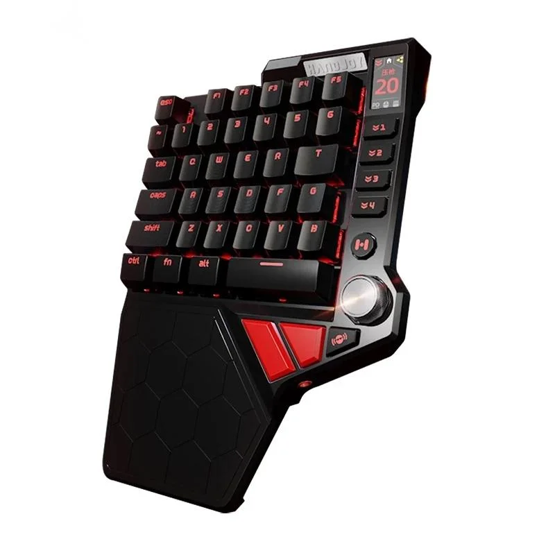 New HandJoy K5 Gaming PUBG Mobile Mechanical Keyboard Wired with RGB Backlight One Hand Keyboard for Mobile Legends RGB Keyboar