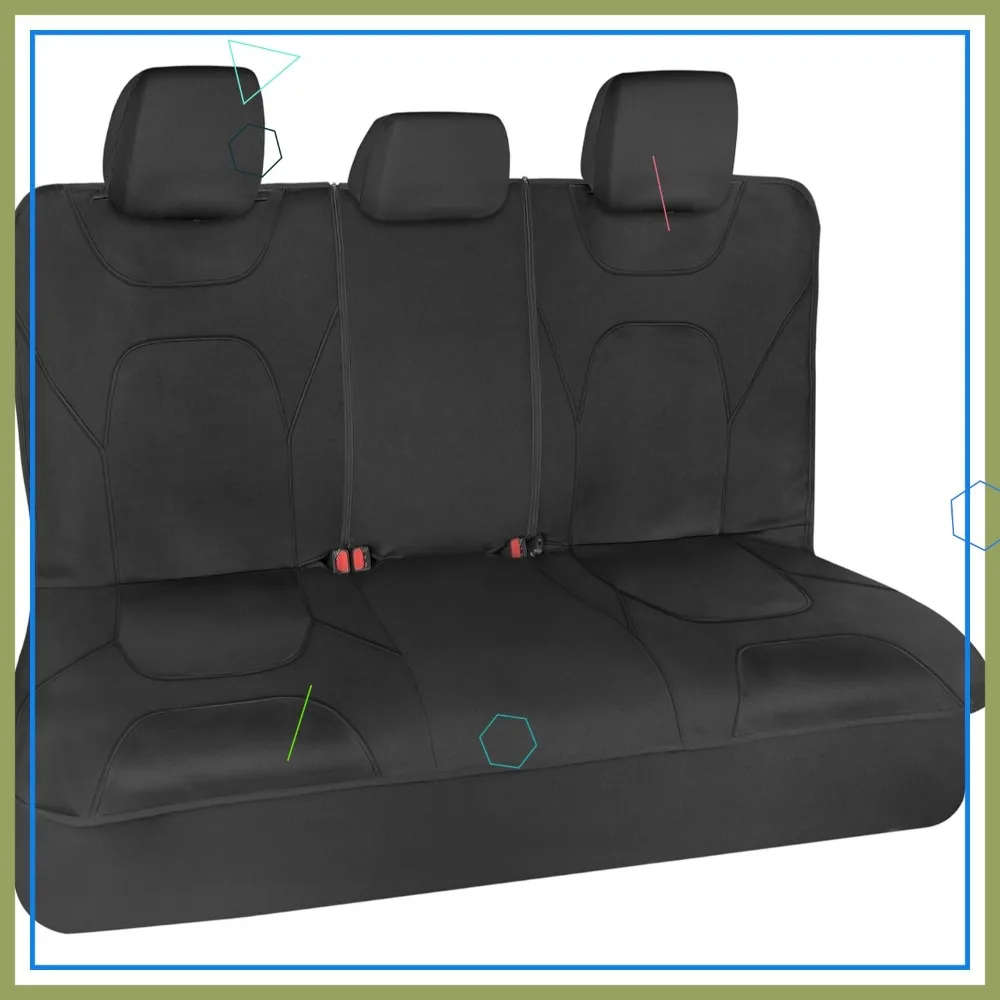 

Водонепроницаемый черный чехол на заднее разделенное сиденье для грузовых автомобилей и автомобилей — прочный неопреновый, устойчивый к разливу