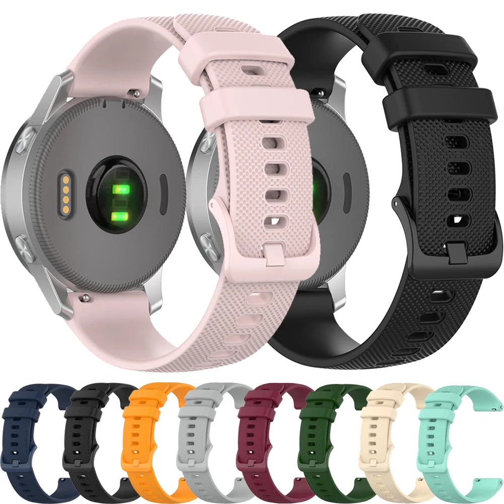 20mm 22mm Official Silicone Strap For Garmin Forerunner 165 55 265 965 255/Active 5/Vivomove Trend/Venu 3/2 Bracelet Wristband