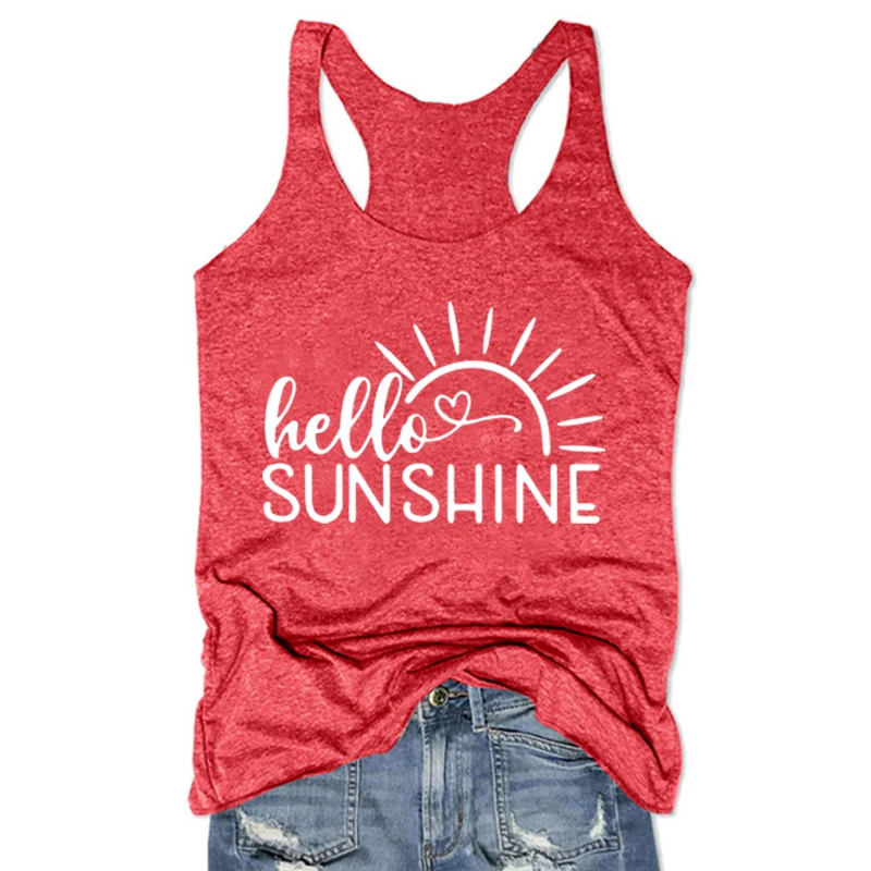 

Sunshine Tank Top Summer Tank Summer Tank Top Muscle Tank Womens Casual Sexy Tops Women Cute Top S