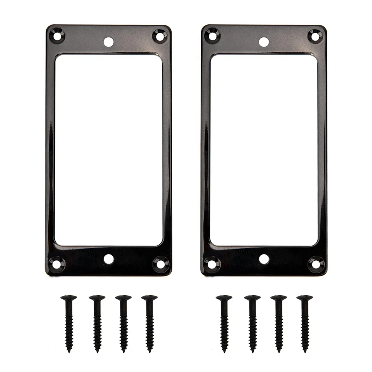 SMIEA Metal Humbucker Pickup Ring Cover Frame Replacement Compatible with LP Guitar Mounting Electric Guitars (Black)