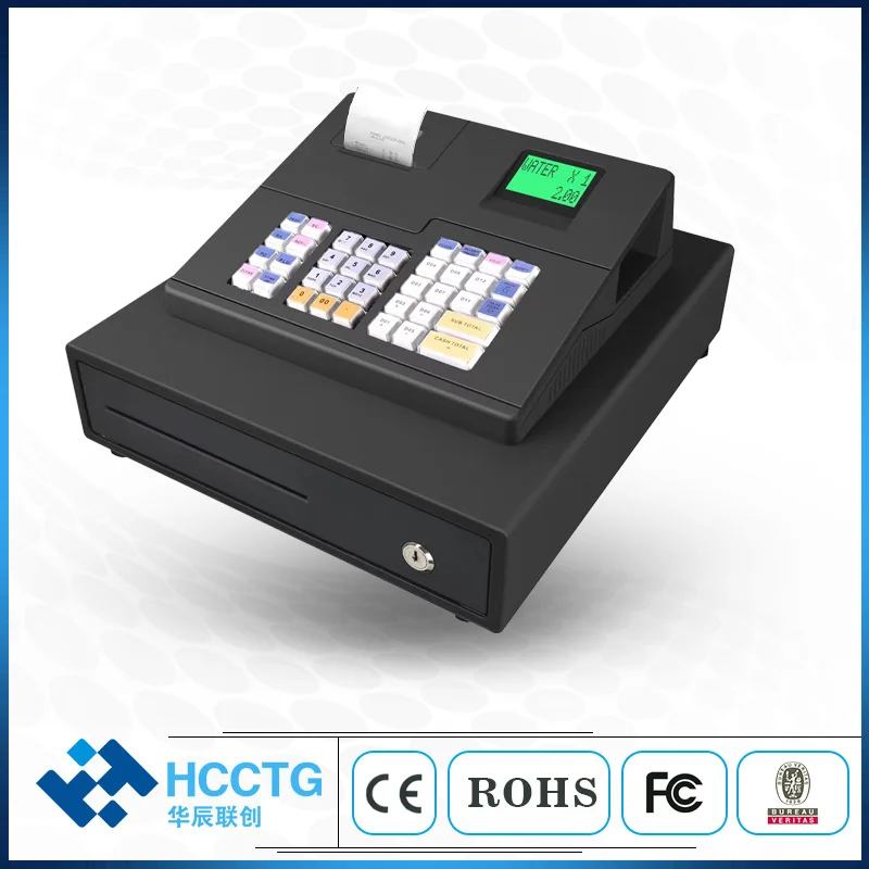 

38keys programmable keyboard USB/RS232 Electronic Cash Register with 4B5C Cash drawer 58MM Thermal Printer ECR600