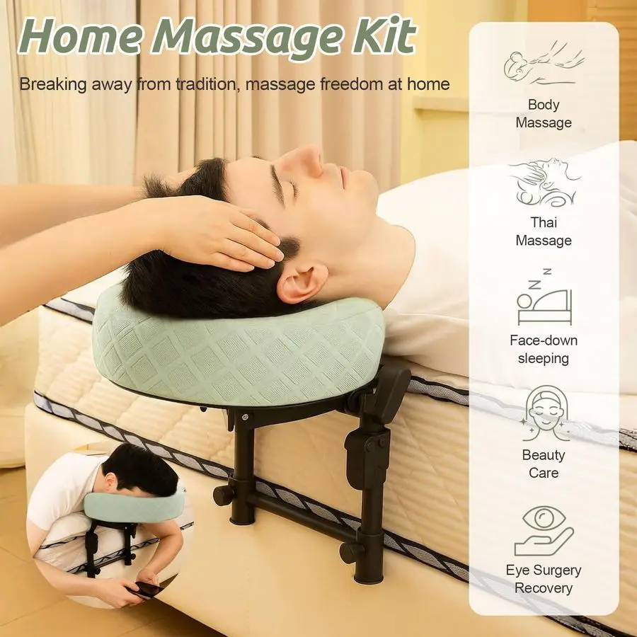 

Massage Headrest for Bed, Adjustable Massage Face Cradle at Home, Portable Massage Table Kit for Sleeping Mattress, Face Down P