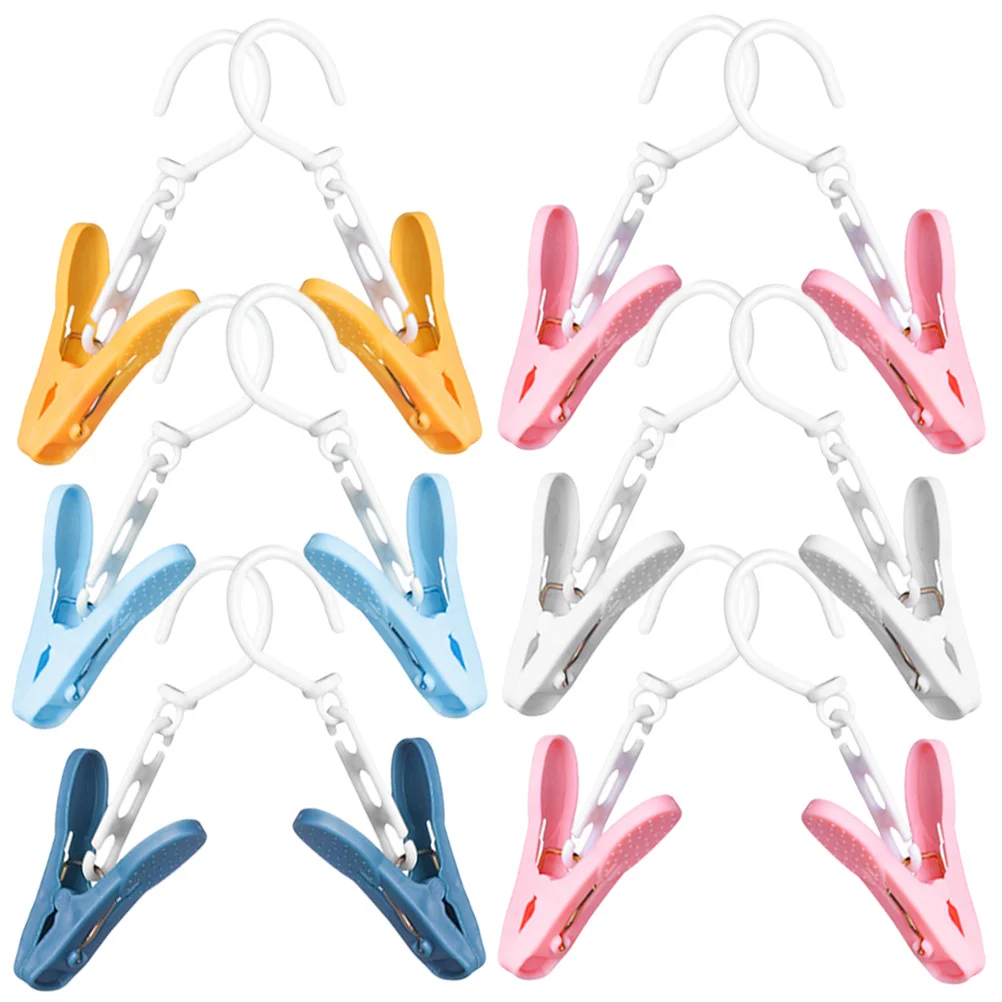 

30Pcs Multipurpose Laundry Hook Clips Plastic Clothes Hangers Heavy Duty Drying Clips for Clothing Hats Towels Storage
