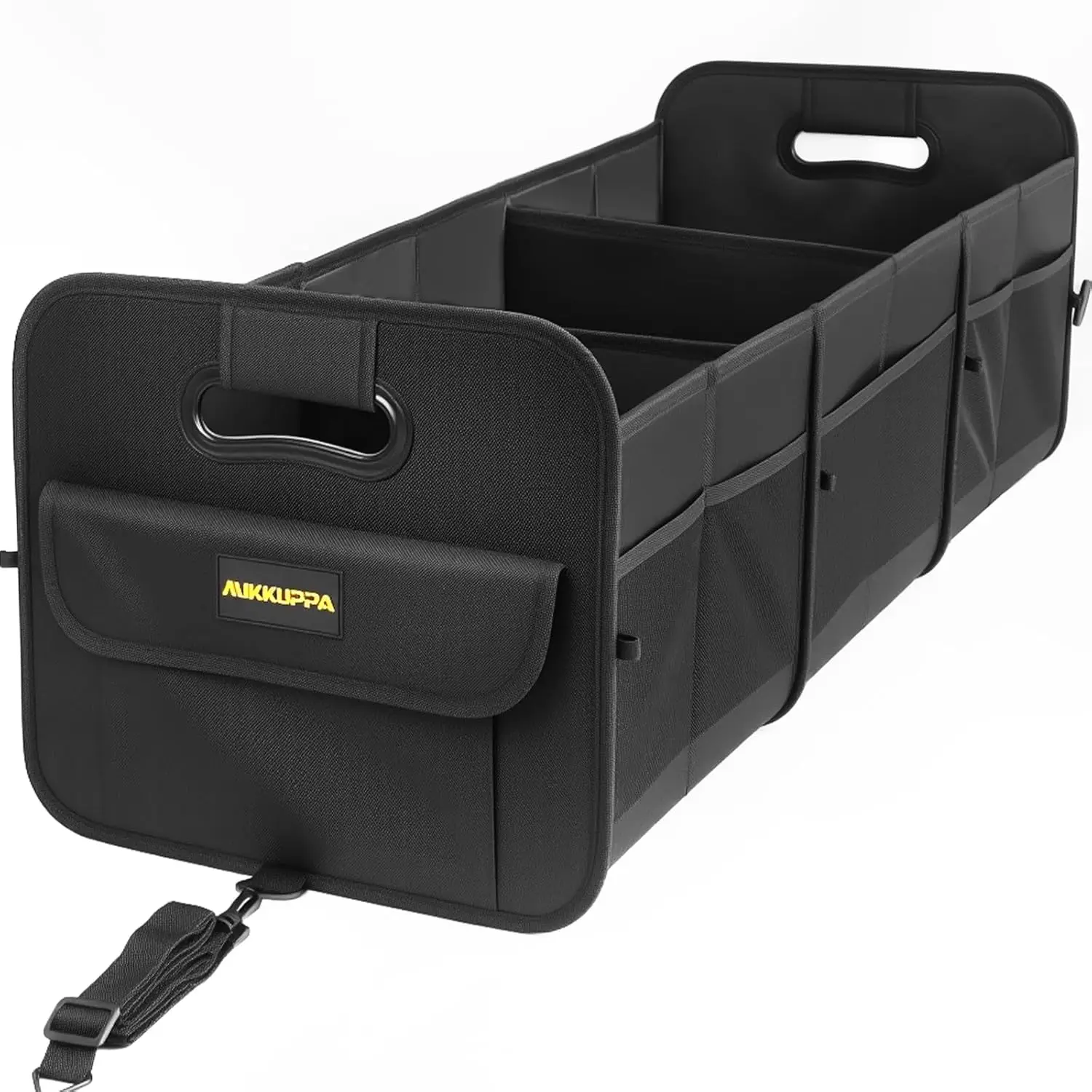 

105L Collapsible Car Trunk Organizer with Non-Slip Bottom - Black